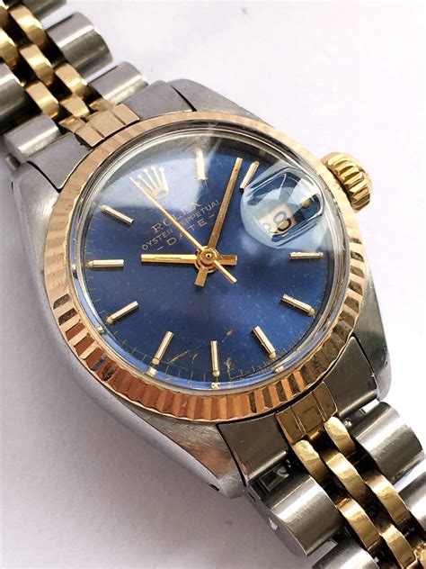 rolex oyster perpetual date azul|More.